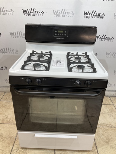 [98048] Frigidaire Used Natural Gas Stove 30inches (White/Black)