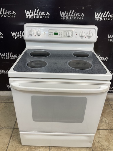 [98057] Ge Used Electric Stove 220volts (40/50 AMP) 30inches {no cord} (White) 