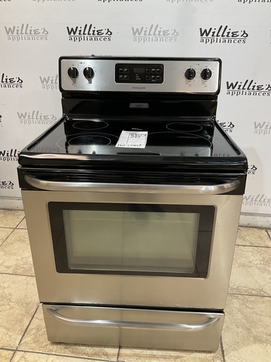 [98074] Frigidaire Used Electric Stove 220volts (40/50 AMP) 30inches {no cord} (Stainless Steel)
