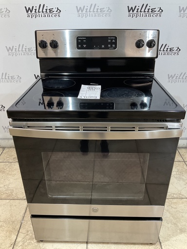 [98965] Ge Used Electric Stove 220volts (40/50 AMP) 30inches {3 prong} (Stainless Steel)