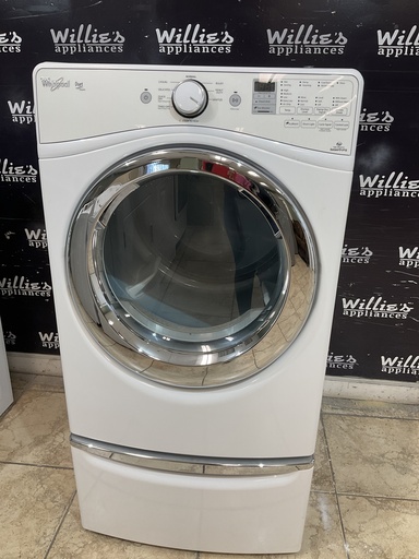 [98081] Whirlpool Used Electric Dryer 220volts (30 AMP) 27inches {3 prong}  (White) 