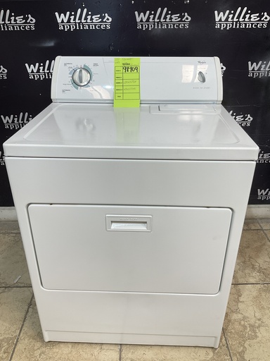 [98109] Whirlpool Used Electric Dryer 220volts (30 AMP) 29inches {no cord} (White)
