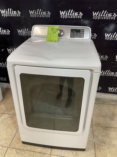 [93379] Samsung Used Electric Dryer 220volts (30 AMP) 27inches {3 prong} (White) 