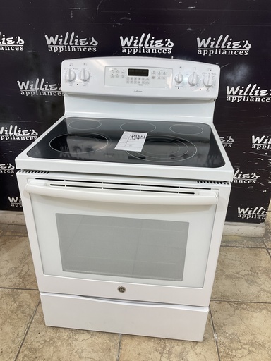 [98144] Ge Used Electric Stove 220volts (40/50 AMP) 30inches {3 prong} (White) 