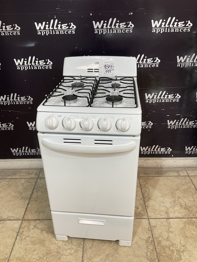 Summit Used Natural Gas Stove 19 1/2” (White) 