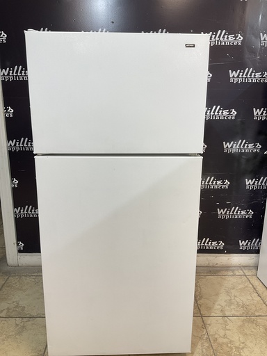 [98159] Hotpoint Used Refrigerator Top and Bottom 28x61 1/2” (White) 