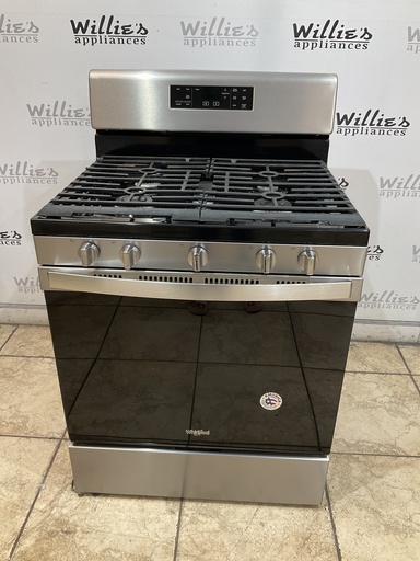 [98153] Whirlpool Used Natural Gas Stove 30inches (Stainless Steel)