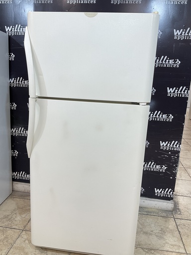 [98167] Frigidaire Used Refrigerator Top and Bottom 30x65 1/2” (Bisque) 