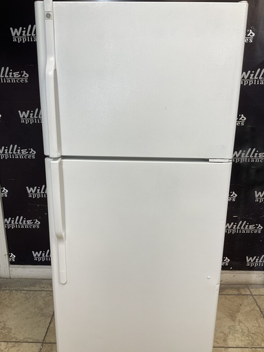 [98150] Ge Used Refrigerator Top and Bottom 30x66 1/2” (White) 