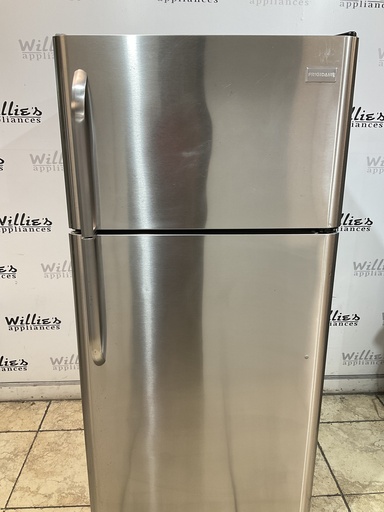 [98162] Frigidaire Used Refrigerator Top and Bottom 30x65 1/2” (Stainless Steel) 