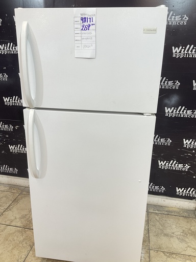 [98171] Frigidaire Used Refrigerator Top and Bottom 28x64 1/2” (White) 