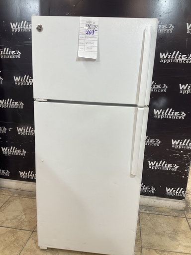 [98172] Ge Used Refrigerator Top and Bottom 28x64 (White)