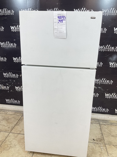 [98195] Hotpoint Used Refrigerator Top and Bottom 28x61 1/2” (White) 