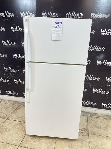 [98199] Ge Used Refrigerator Top and Bottom 28x61 1/2” (White) 
