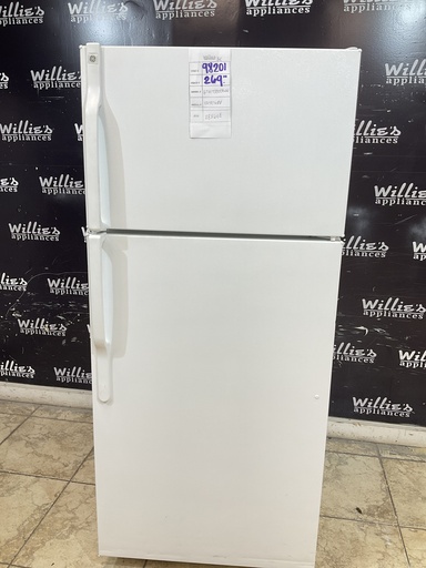 [98201] Ge Used Refrigerator Top and Bottom 28x64 1/2” (White)