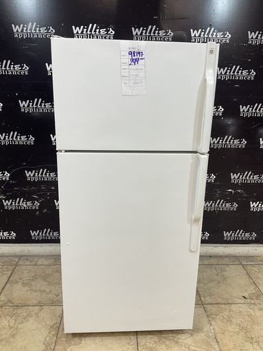 [98197] Ge Used Refrigerator Top and Bottom 28x61 1/2” (White)