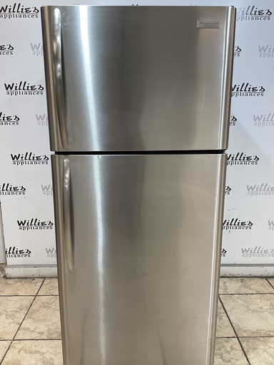[98202] Frigidaire Used Refrigerator Top and Bottom 30x68 1/2” (Stainless Steel)