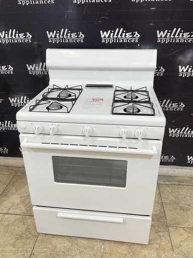 [98218] Frigidaire Used Natural Gas Stove 30inches (White) 
