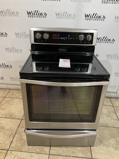 [98212] Whirlpool Used Electric Stove 220volts  (40/50 AMP) 30inches {3 prong} (Stainless Steel)