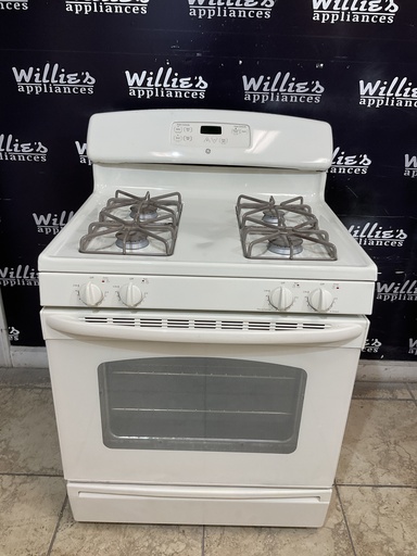 [98215] Ge Used Natural Gas Stove 30inches (Bisque) 