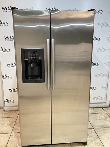 [98243] Hotpoint Used Refrigerator Side by Side 36x68 1/2’ (Stainless Steel) 