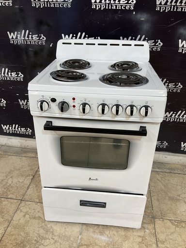 [98253] Avanti Used Electric Stove 220volts (40/50 AMP) 23 1/2 inches {4 prong} 