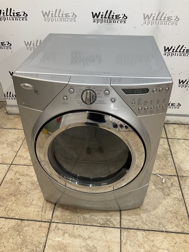 [98236] Whirlpool Used Electric Dryer 220volts (30 AMP) 27inches. {4 prong} (Grey) 