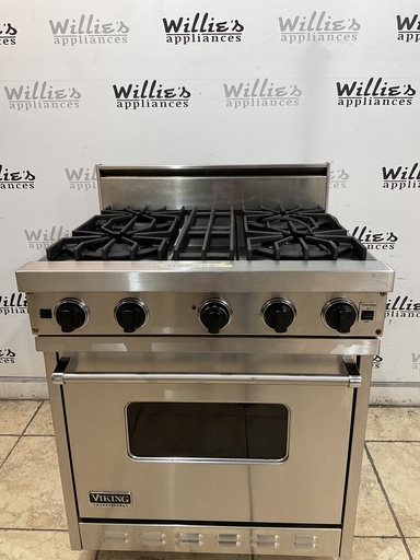 [98260] Viking Used Gas Propane Stove 30inches (Stainless Steel) 