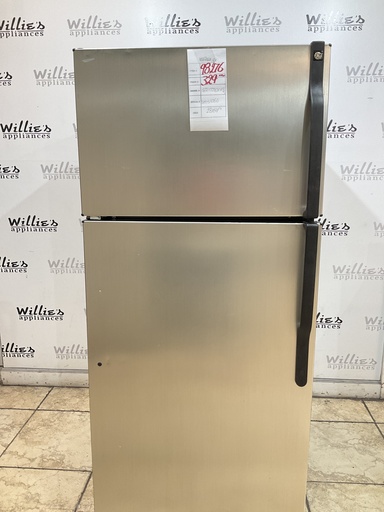 [98276] Ge Used Refrigerator Top and Bottom 28x64 1/2” (Stainless Steel) 