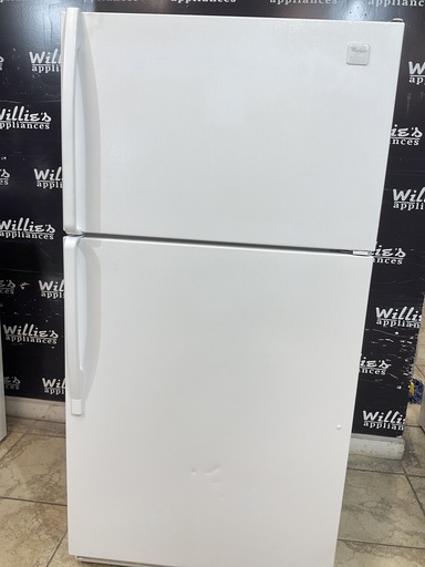 [98278] Whirlpool Used Refrigerator Top and Bottom 33x65 1/2” (White)