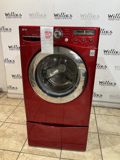 [98291] Lg Used Washer Front-load 27inches (Red) 