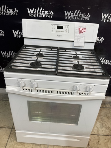 [98304] Whirlpool Used Natural Gas Stove 30inches (White) 