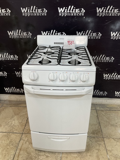 [98313] Hotpoint Used Natural Gas Stove 20inches (White) 