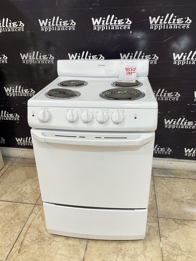 [98302] Hotpoint Used Electric Stove 220volts (40/50 AMP) 24inches {no cord} (White) 