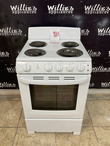 [98301] Hotpoint Used Electric Stove 220volts (40/50 AMP) 24inches {4 prong} (White) 