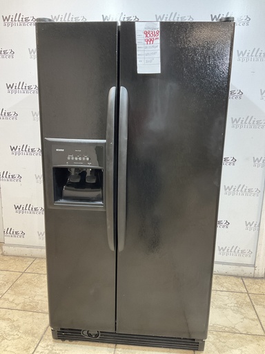 [98318] Kenmore Used Refrigerator Side by Side 36x68 1/2” (Black) 