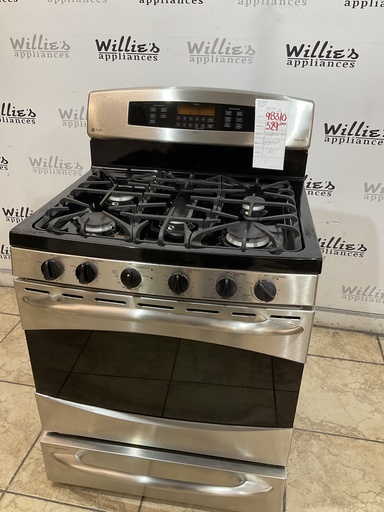 [98310] Lg Used Natural Gas Stove Double Oven 30inches (Stainless Steel) 