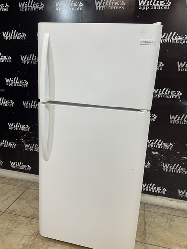 [98311] Frigidaire Used Refrigerator Top and Bottom 30x65 1/2” (White)