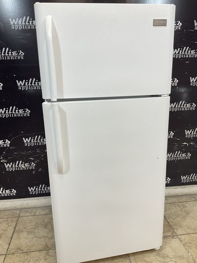 [98333] Frigidaire Used Refrigerator Top and Bottom 30x65 1/2” (White) 