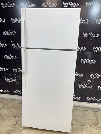 [98346] Ge Used Refrigerator Top and Bottom 30x65 1/2” (White) 