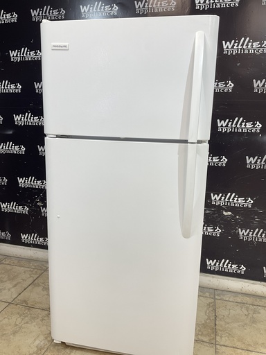 [98344] Frigidaire Used Refrigerator Top and Bottom 30x65 1/2” (White) 