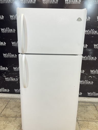 [98341] Frigidaire Used Refrigerator Top and Bottom 30x65 1/2” (White) 