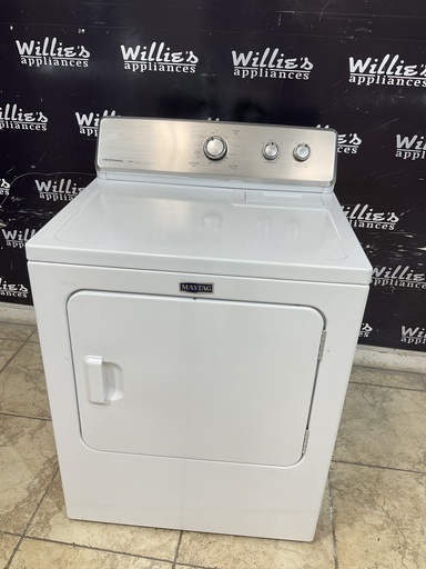 [98364] Maytag Used Electric Dryer 220volts (30 AMP) 29inches {no cord} (White) 