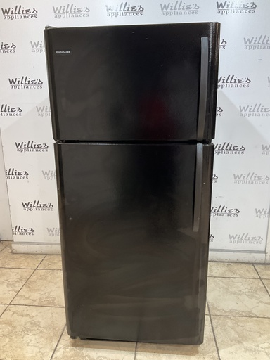 [98374] Frigidaire Used Refrigerator Top and Bottom 30x65 1/2 (Black) 