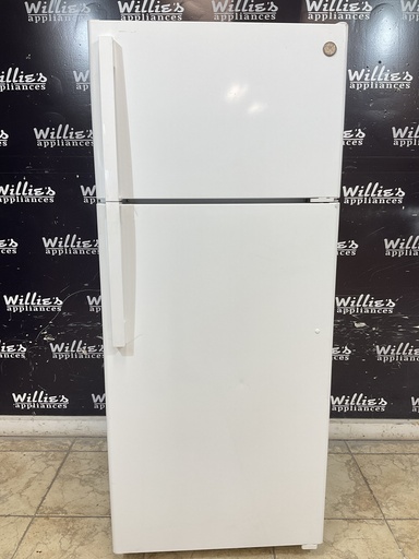 [98370] Ge Used Refrigerator Top and Bottom 28x66 1/2” (White) 