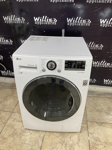 [98401] Lg Used Washer Front-load 23 1/2” (White) 