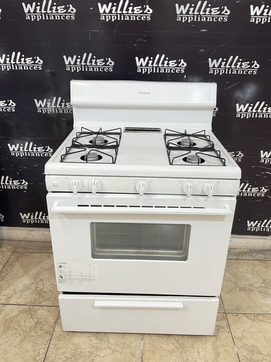 [98409] Frigidaire Used Natural Gas Stove 30inches (White) 