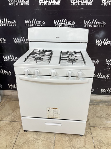 [98429] Amana Used Natural Gas Stove 30inches (White) 