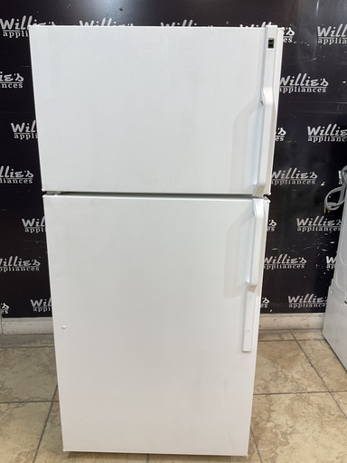 [98428] Hotpoint Used Refrigerator Top and Bottom 28x59 1/2” (White) 