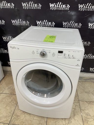 [98413] Whirlpool Used Electric Dryer 220volts (30 AMP) 27inches {3 prong} (White) 